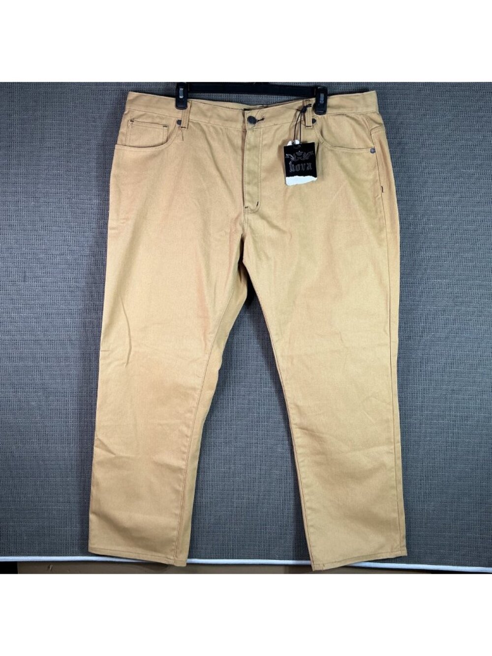 Hova Mens Camel Straight-Leg Jeans Size 44 New With Tags - Picture 1 of 11